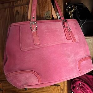 Coach Pink Suede Bag